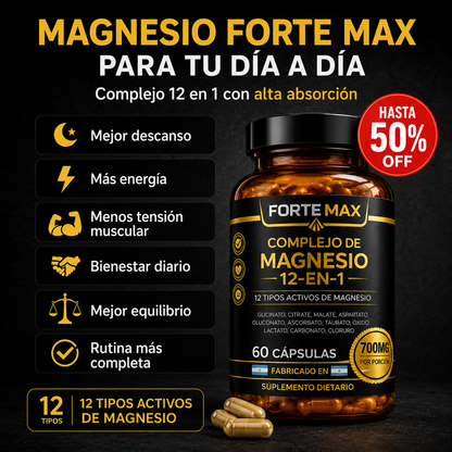 60 CÁPSULAS EXTRAS - Complejo De Magnesio
