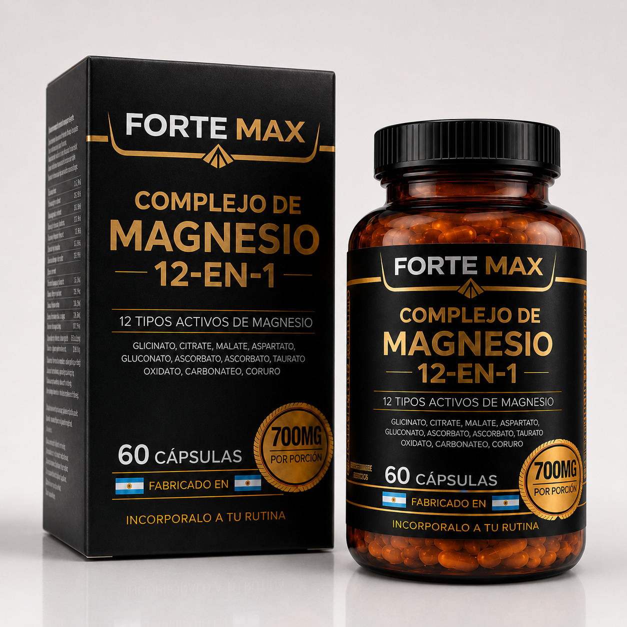 60 CÁPSULAS EXTRAS - Complejo De Magnesio